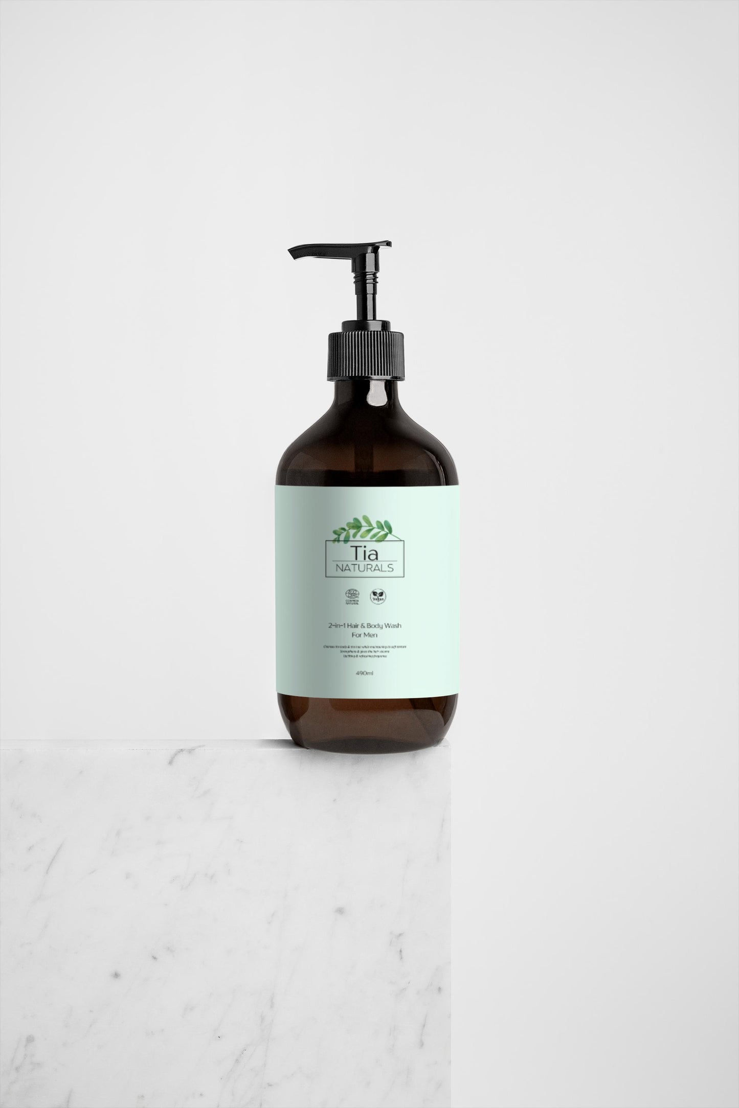 2-in-1 Hair & Body Wash for men - Certified Natural - Tia Naturals