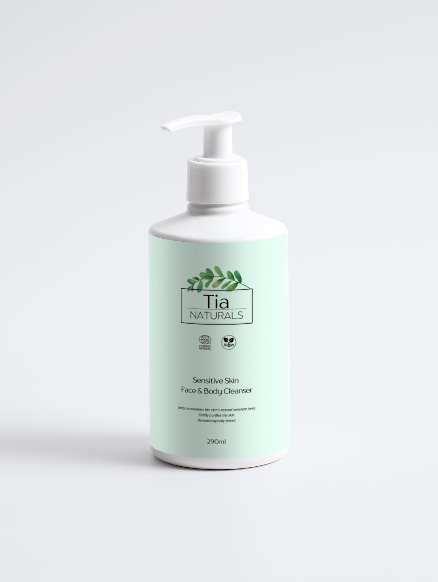 Sensitive Skin Face & Body Cleanser - Dermatologically Tested - Tia Naturals