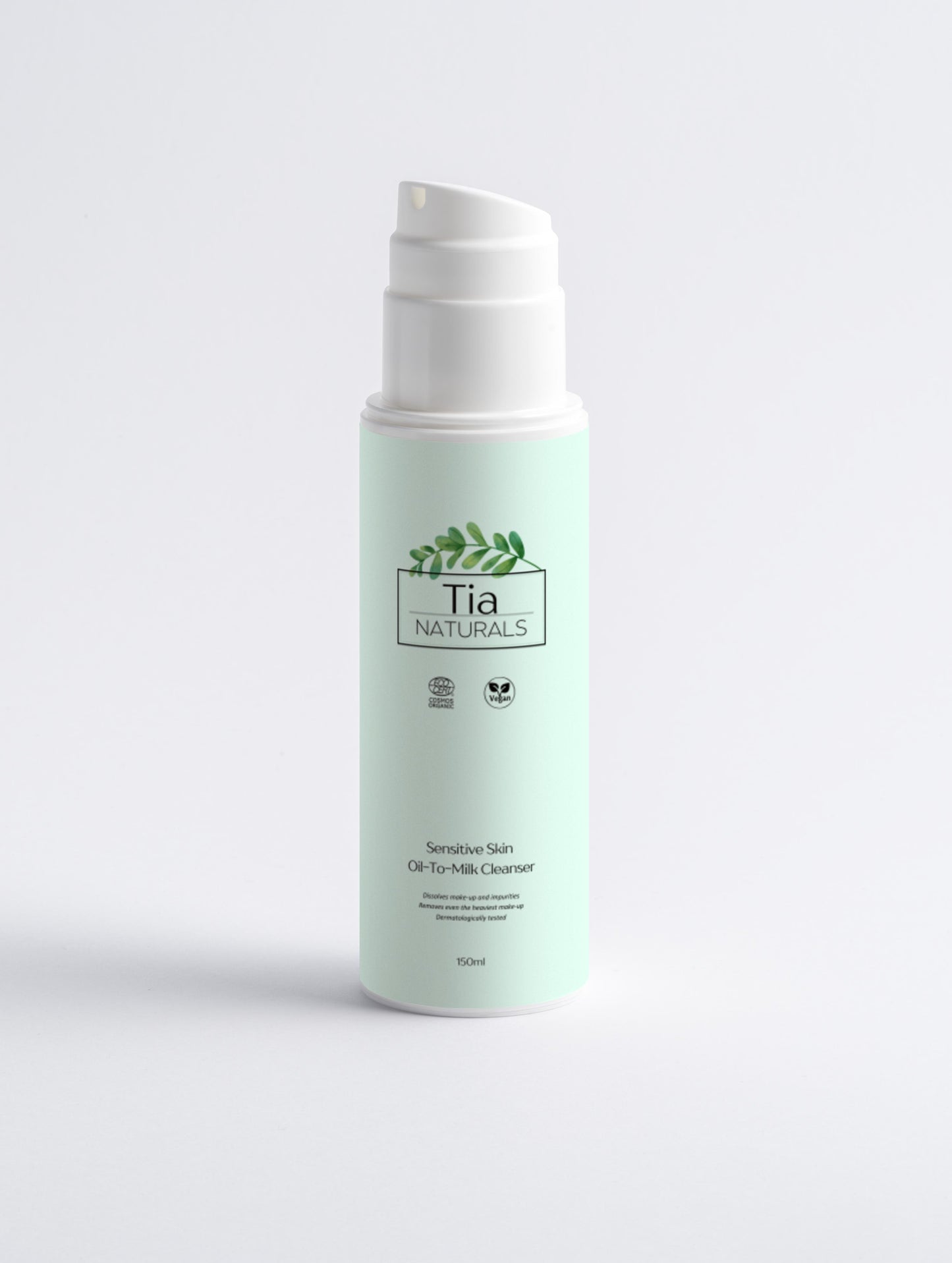 Sensitive Skin Oil-To-Milk Cleanser - Organic Certified & Dermatologically Tested - Tia Naturals