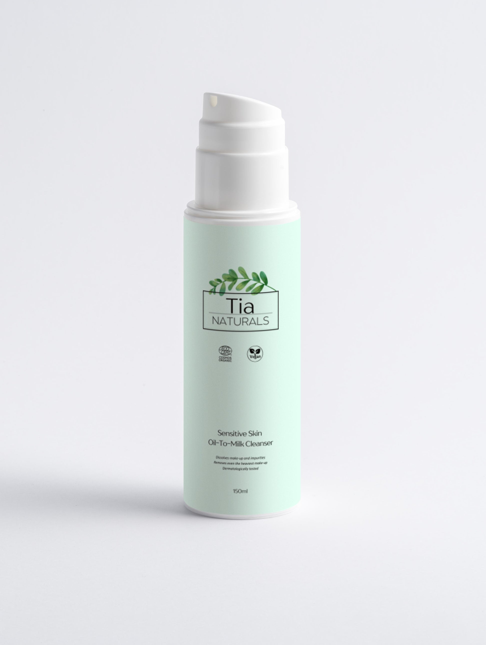 Sensitive Skin Oil-To-Milk Cleanser - Organic Certified & Dermatologically Tested - Tia Naturals